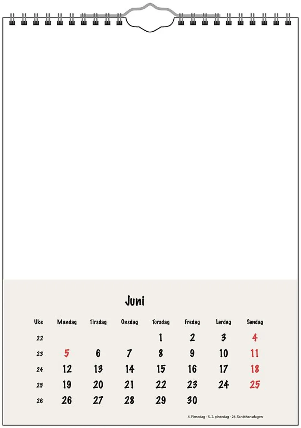 Veggkalender Gjør det selv 7.sans A4