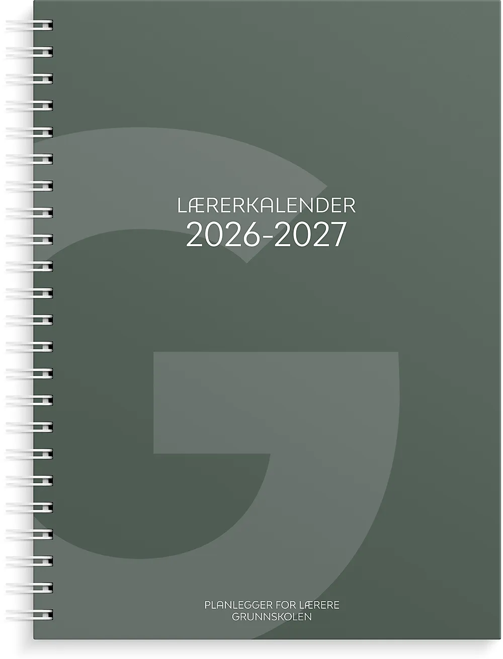 Lærerkalender A4 gr skole26/27 grønn