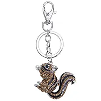 Nøkkelring bag charm ekorn
