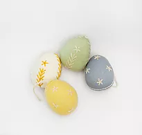 Frelsesarmeen håndbroderte påskeegg 4 pk