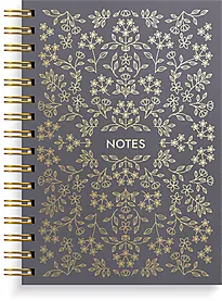 Spiralbok BURDE A5 linjer Flower sort