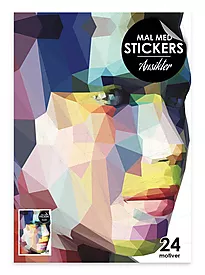 Malebok mal med stickers A4 ansikter
