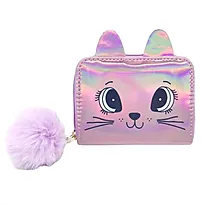 Lommebok Tinka holografisk katt rosa