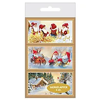 Merkelapper jul J.J. 6pk 3 design i eske