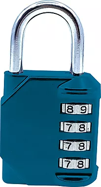 Hengelås med kode blå
