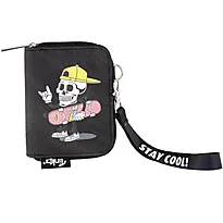 Lommebok Skjelett m/skateboard