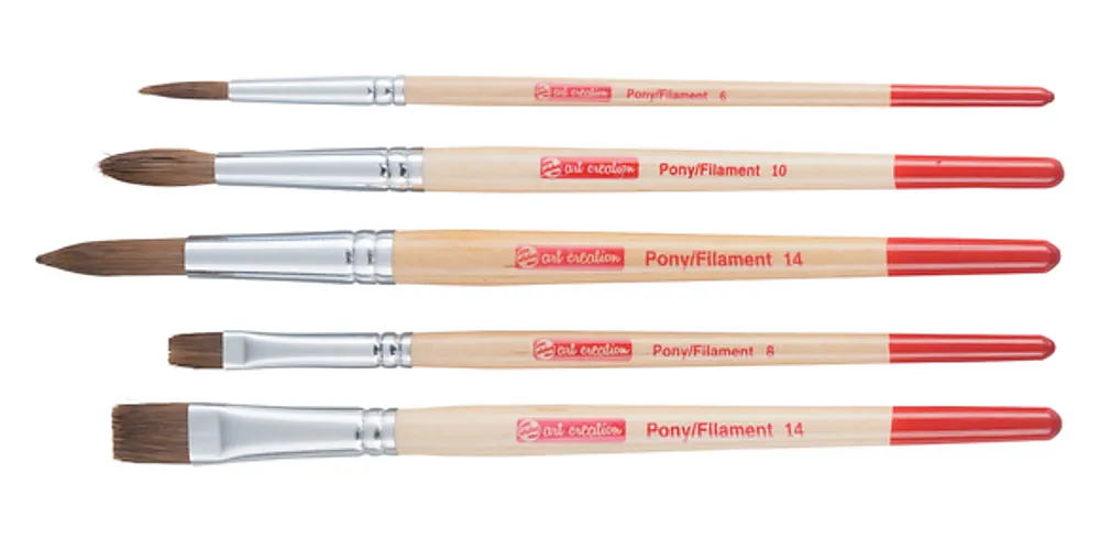 Penselsett ArtCreation Polyester 5 stk