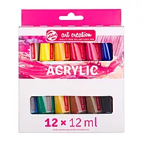 Akrylmaling 12x12ml sett standard