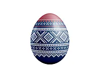 Påskeegg Marius metall 15x10x10cm blå