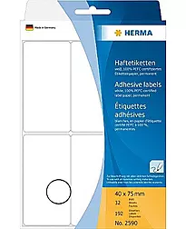 Etikett HERMA manuell 40x75mm hvit(192)