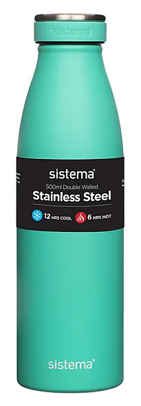 Drikkeflaske stål 500 ml mintgrønn